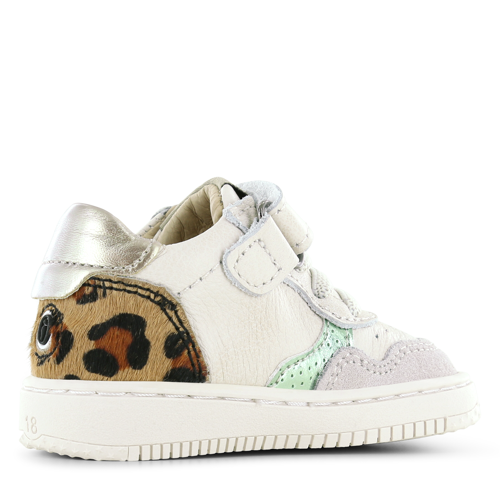 Shoesme beige-panterprint sneakertje Leer | Meisjes schoenen