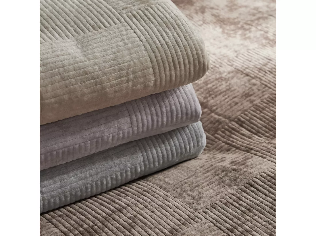 Jeté de lit Quadron Beige Foncé Polyester 200 x 220