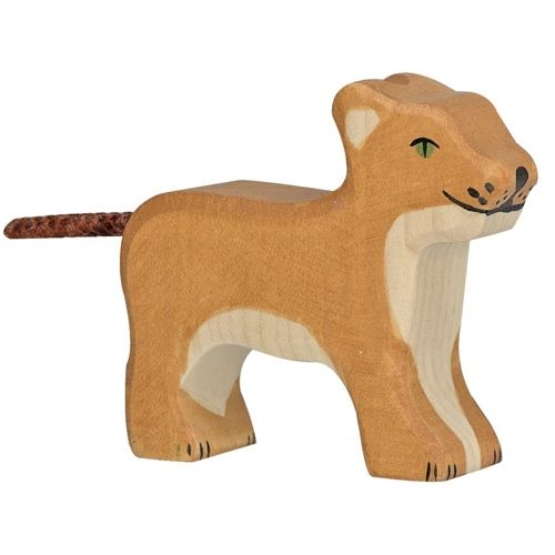 Holztiger leeuw 7 cm