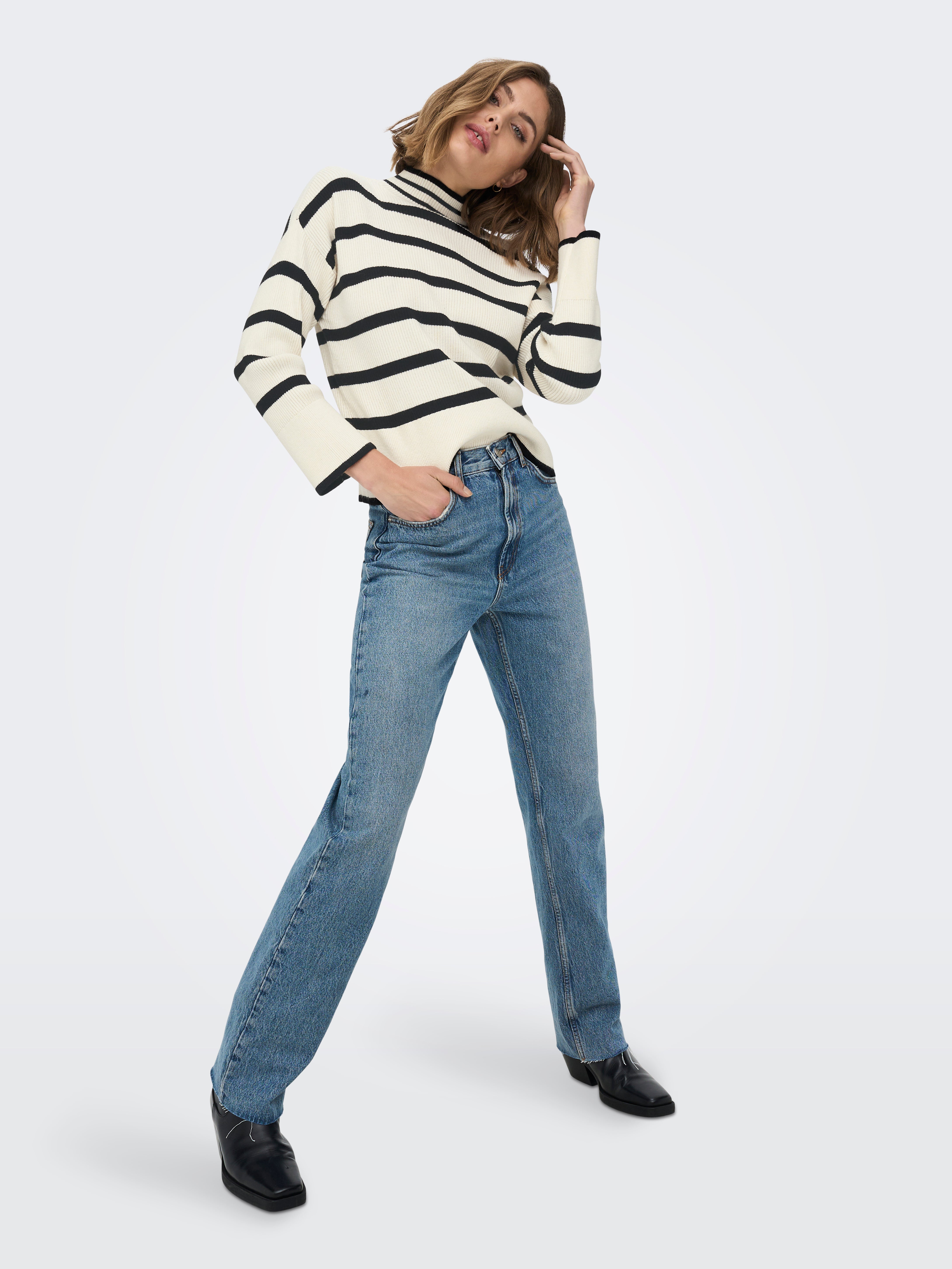 ONLIBI Strickpullover Whitecap Gray