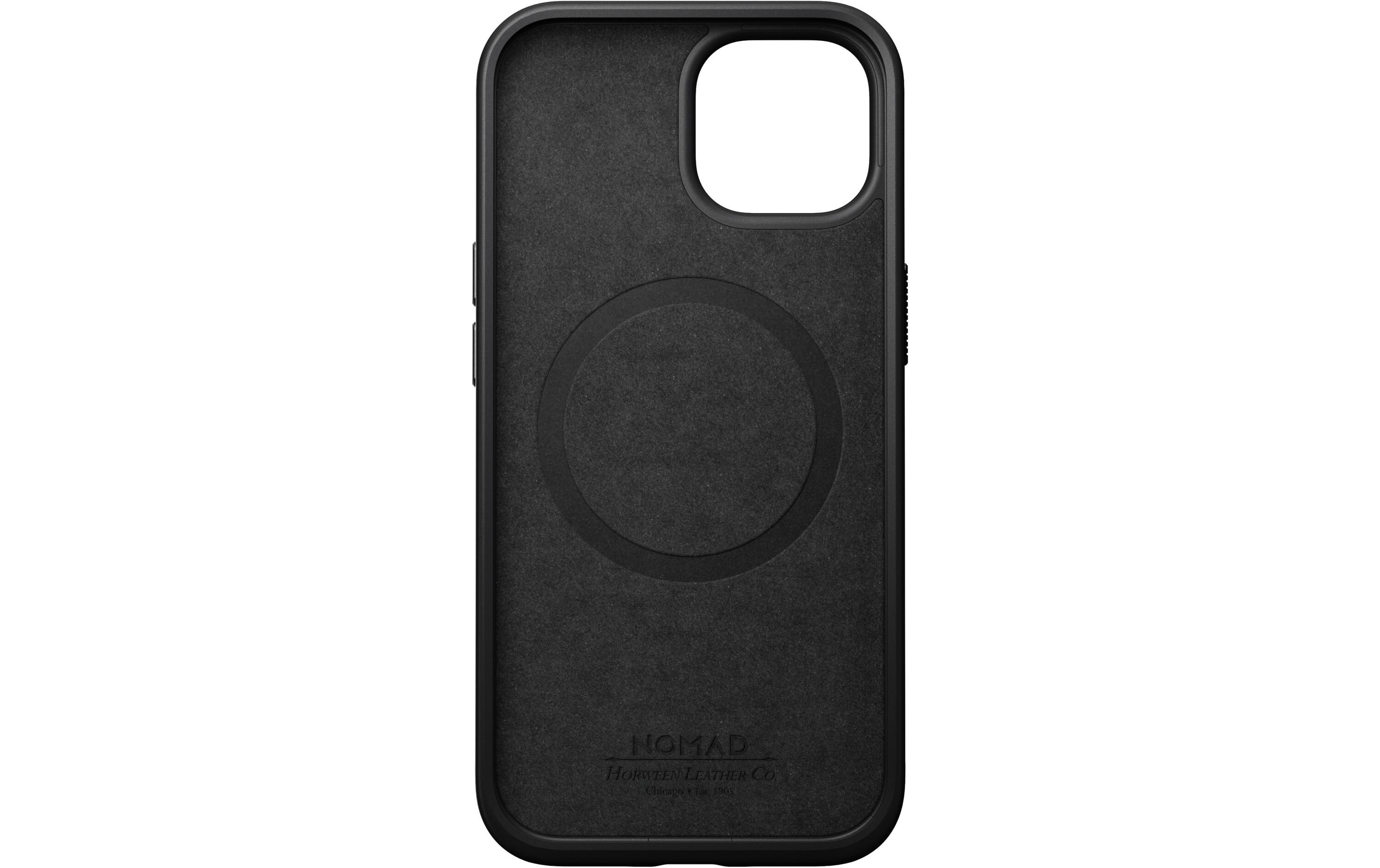 Back Cover Modern Leather Horween iPhone 15 SchwarzModerne Schutzhülle aus Horween Leder für das Apple iPhone 15