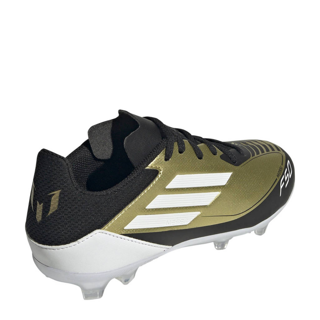 adidas F50 Leaguejunior voetbalschoenen goudmetallic/wit/zwart