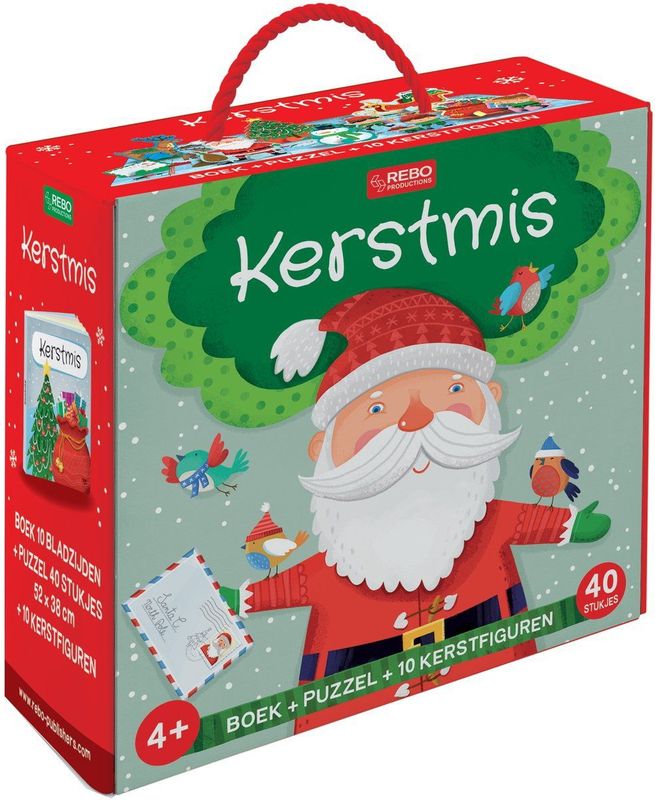 Kerstmis - Boek - Puzzel - 10 Figuren