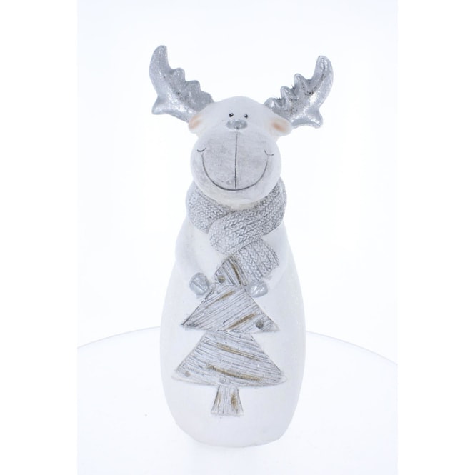 Rentier stehend mit LED - ca. 19,5 x 16,5 x 42 cm