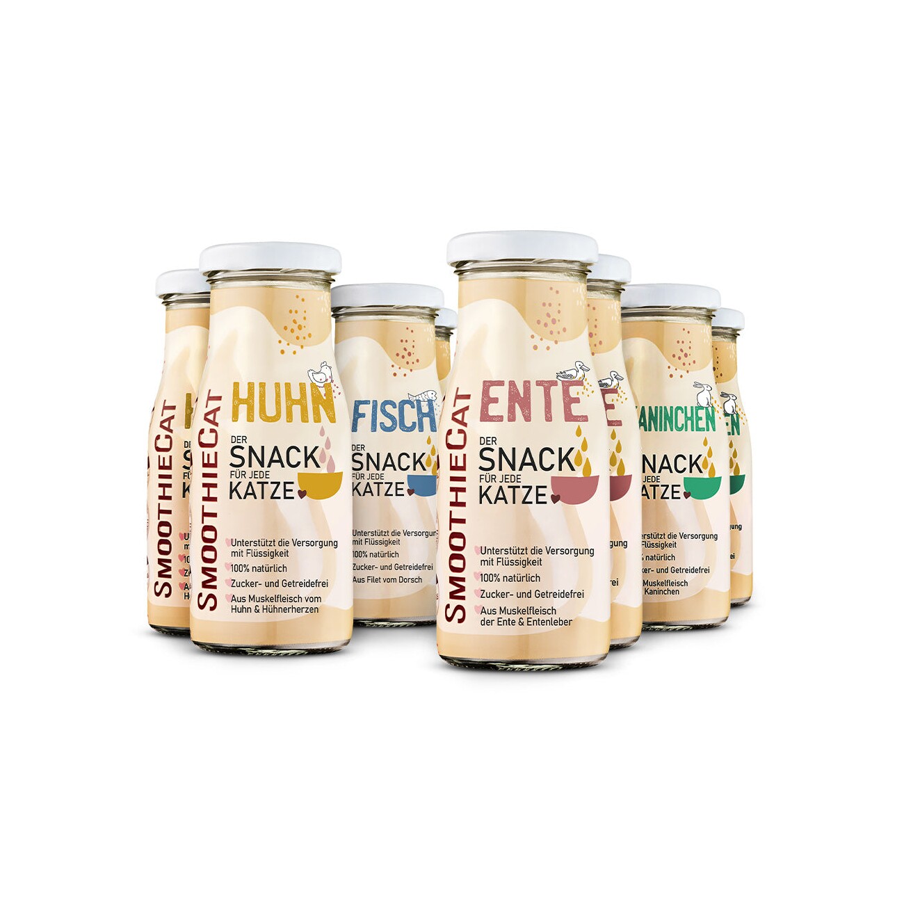 SmoothieCat Mix + Lickimat Grün 8x150 g