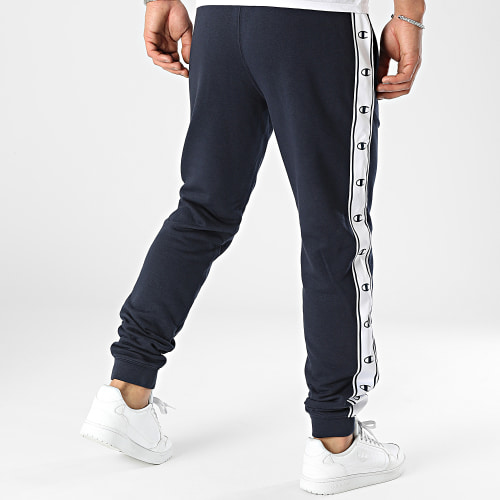 Pantalon Jogging A Bandes 218475 Bleu Marine