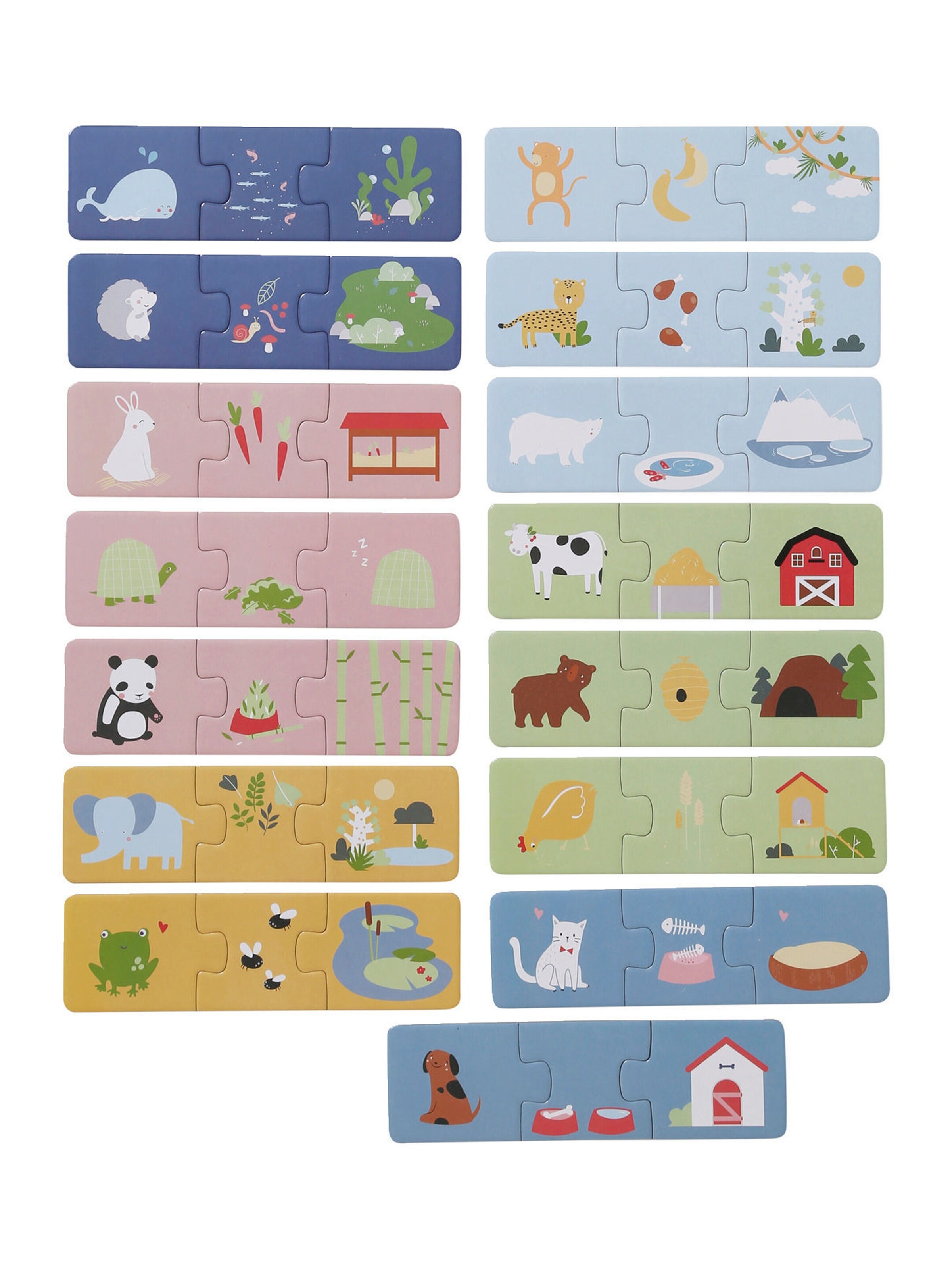 Vertbaudet Kinder Kombinations-Puzzle, Tiere mehrfarbig