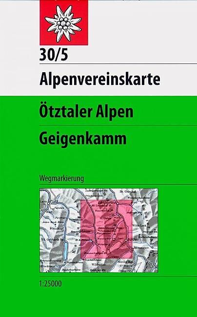 ALPENVEREIN - 30 5 OZTALER ALPEN GEIGENKAMM 1 25 000