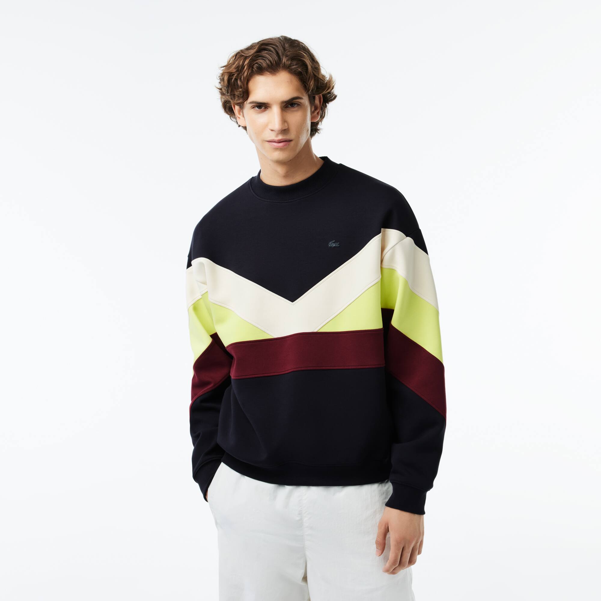 Zweiseitiges Colourblock-Sweatshirt Sweatshirts - Blau - Lacoste - Herren