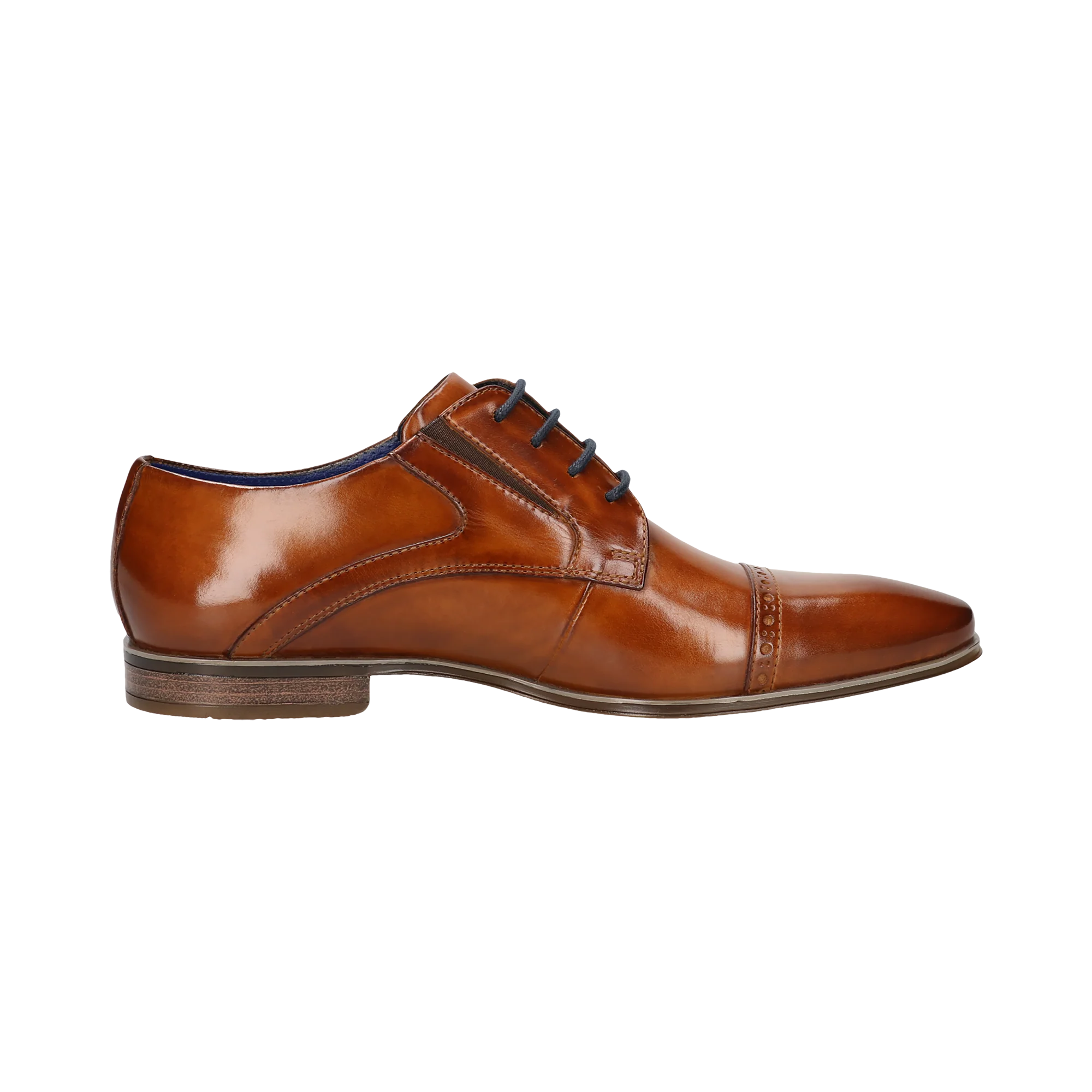 Leder Business Schnürer cognac