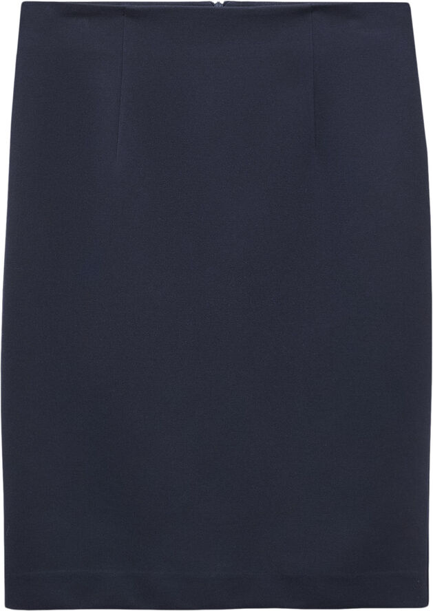 MANGO Pencil skirt with Rome-knit opening Navy