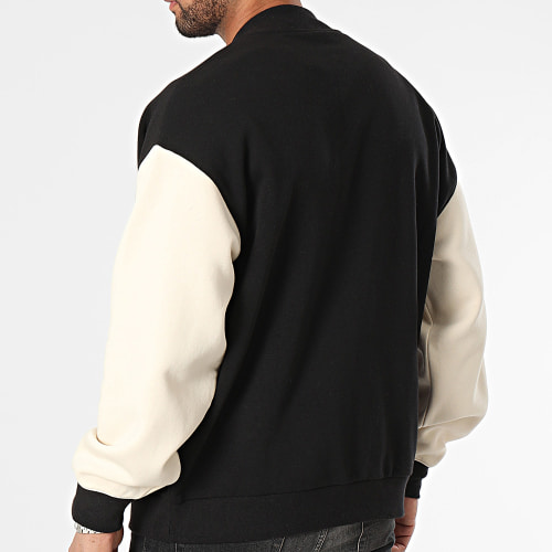 Veste Teddy 219091 Noir Beige