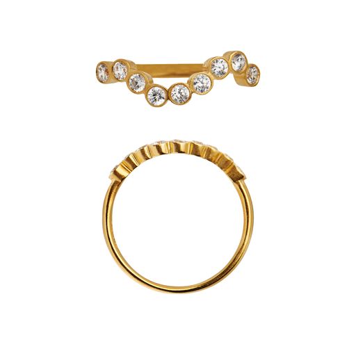 Stine A Midnight Sparkle Ring, Guld, 54