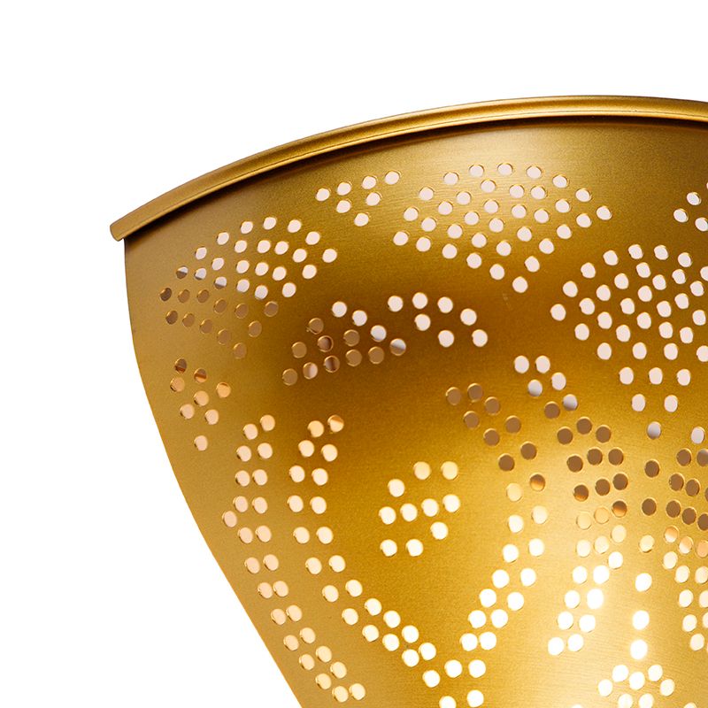 Oosterse wandlamp goud met lichteffect - Zayn