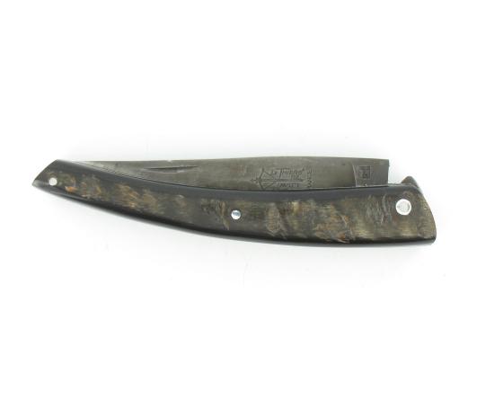 Le Thiers - Plein Manche Buffle Brut - Ressort, Platine et lame ciselés - Lame vieillie Couteau de Poche Le Thiers par l'Arbalète