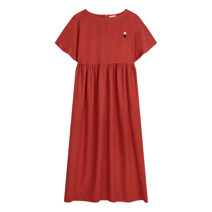 Bobo Choses Robe Loose Coton et Lin - Collection Femme  | Rouge
