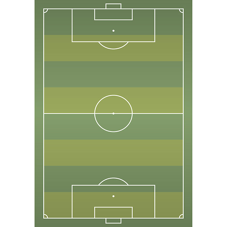 Tapis vinyle motif terrain de football coloris vert L.95x l.66 cm x ep. 2 mm