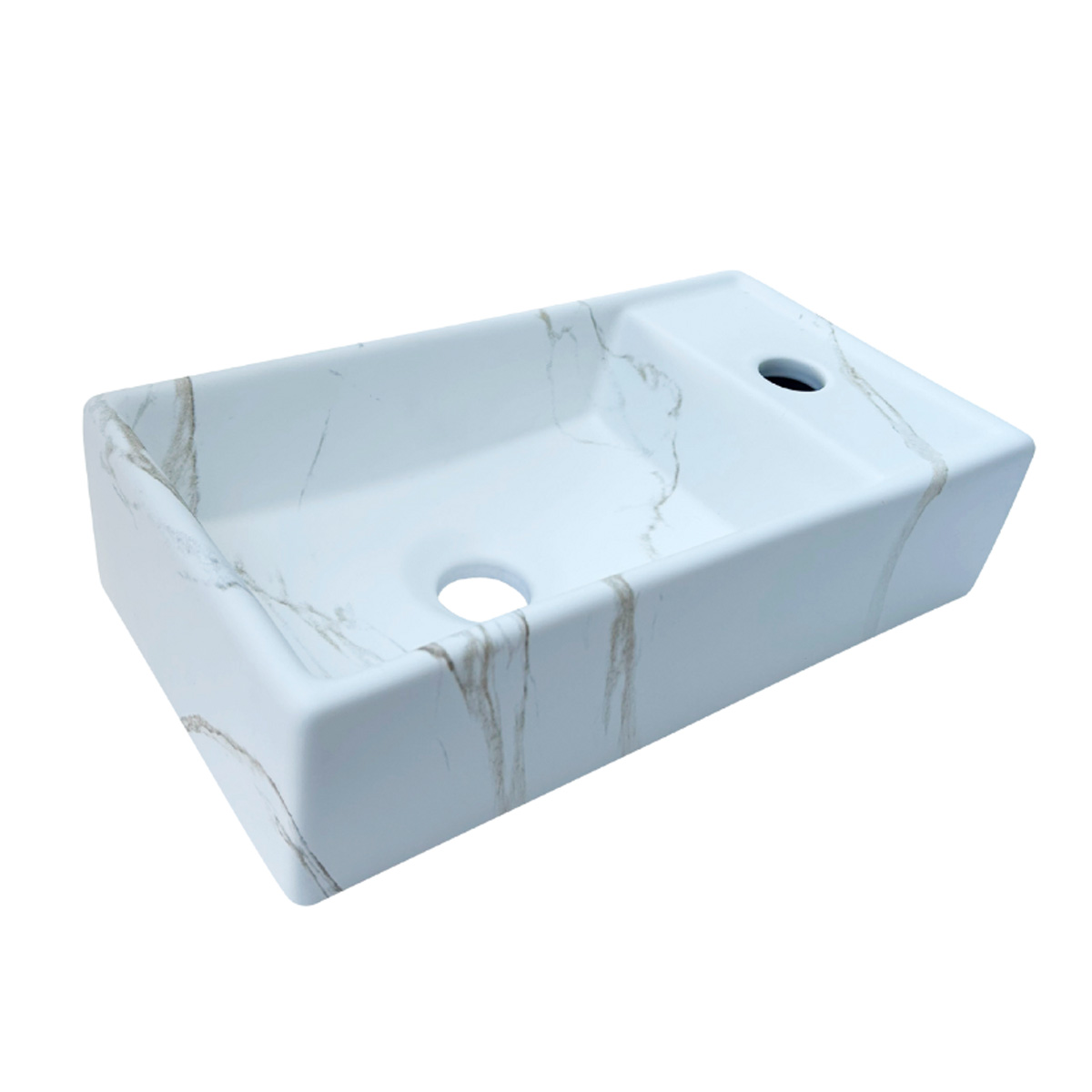 Lambini Designs Aigua fontein met kraangat wit marmer