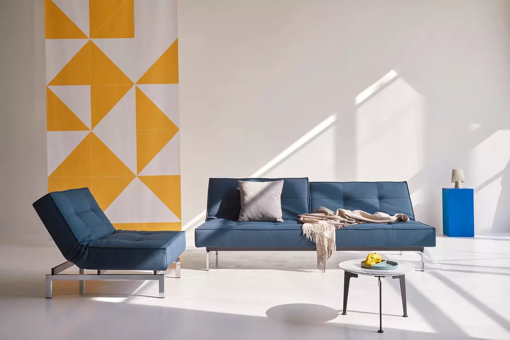Schlafsofa Splitback Chrom