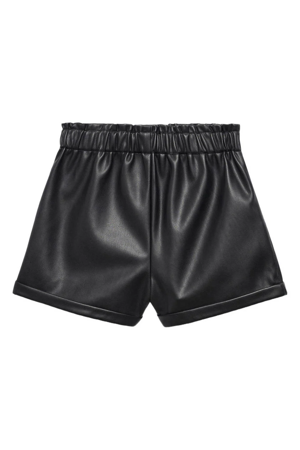 Mango Kids imitatieleren casual short zwart