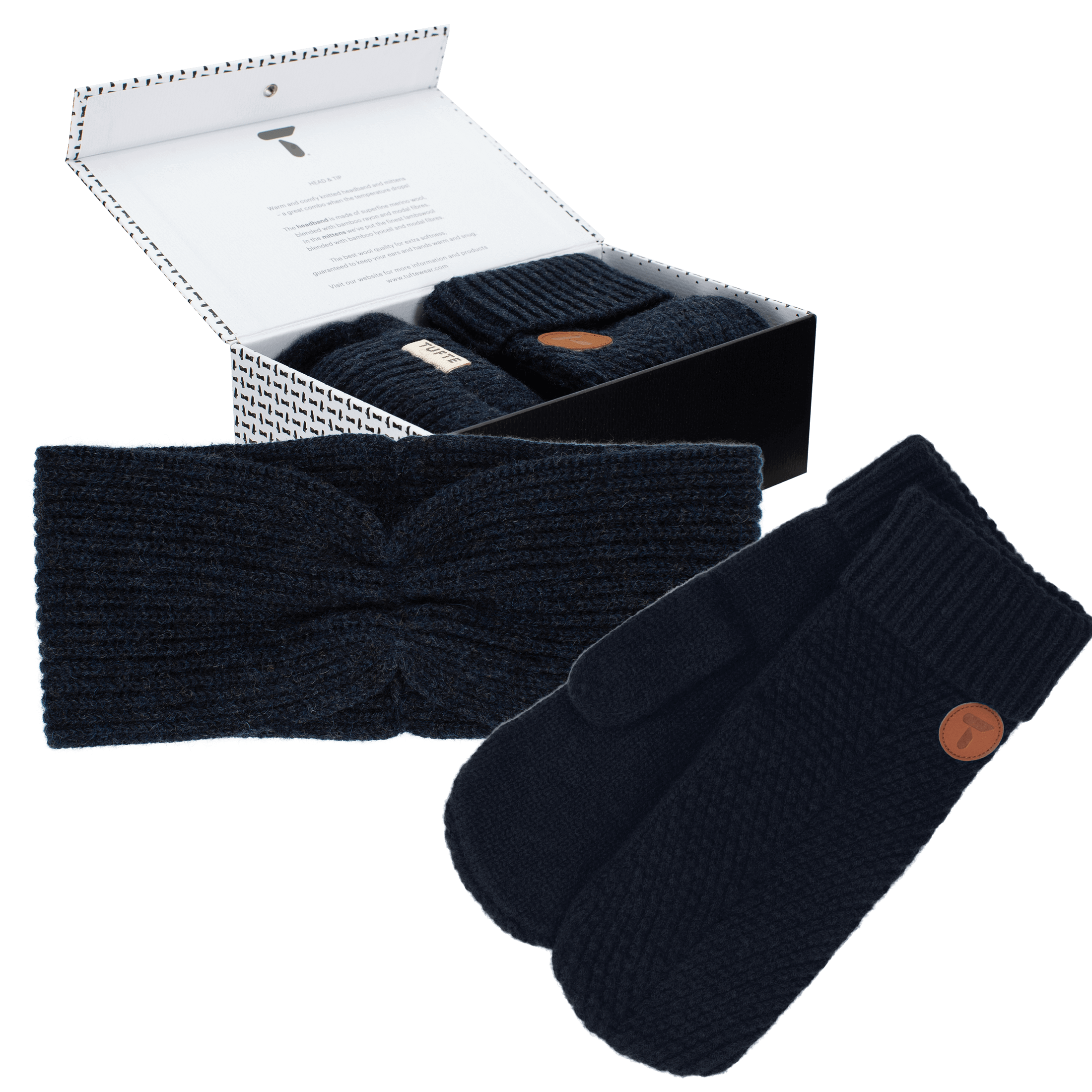 Tufte Head & Tip Giftbox W - Lue, pannebånd og hals