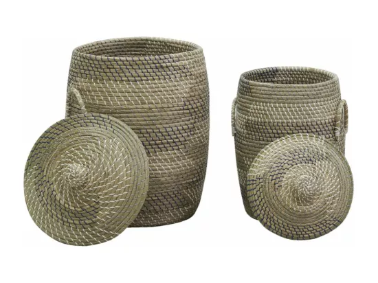 Paniers à linge en jonc de mer