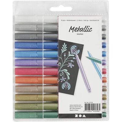 Creativ Company Tusjpenner Metallic 12-pack