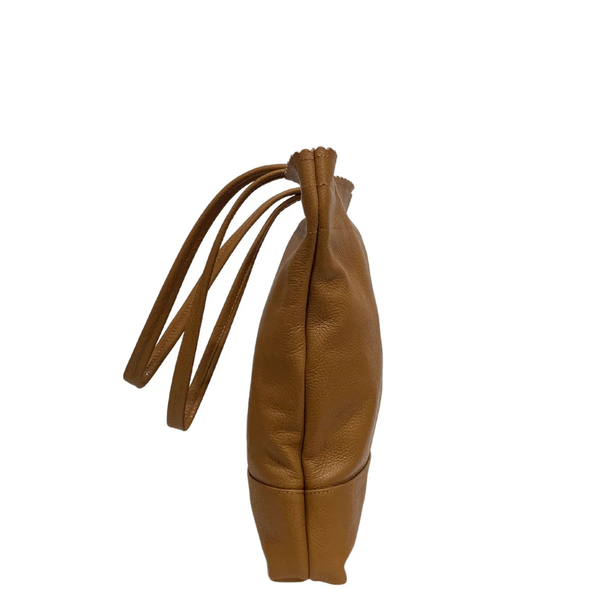 Leren Shopper Met golvende rand