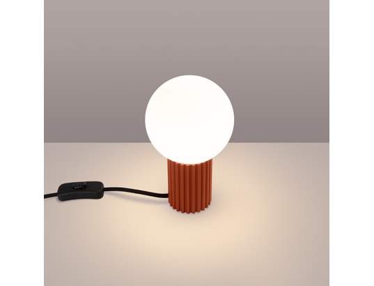 SOLLUX LIGHTING - Lampe à poser halo rouge ochra