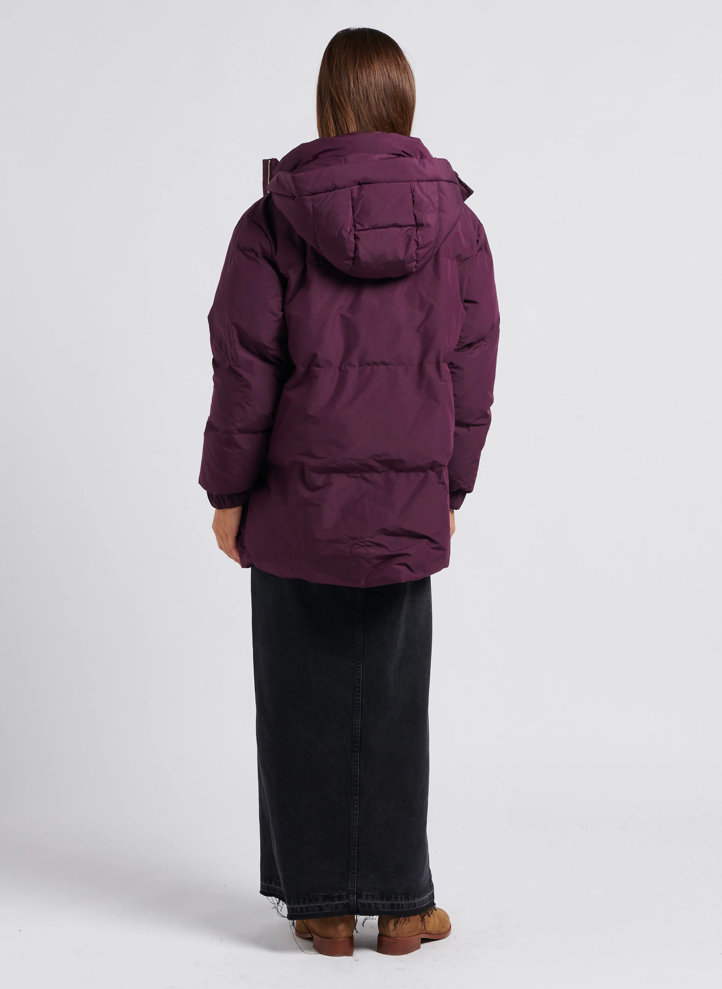 NETE - Jupe longue en coton | Noir
