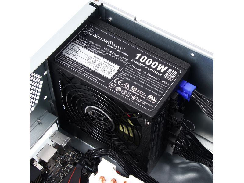 SilverStone Gehäuse RM41-506 Rackmount-Gehäuse mit zwei vorinstallierten 80-mm-PWM-Lüftern