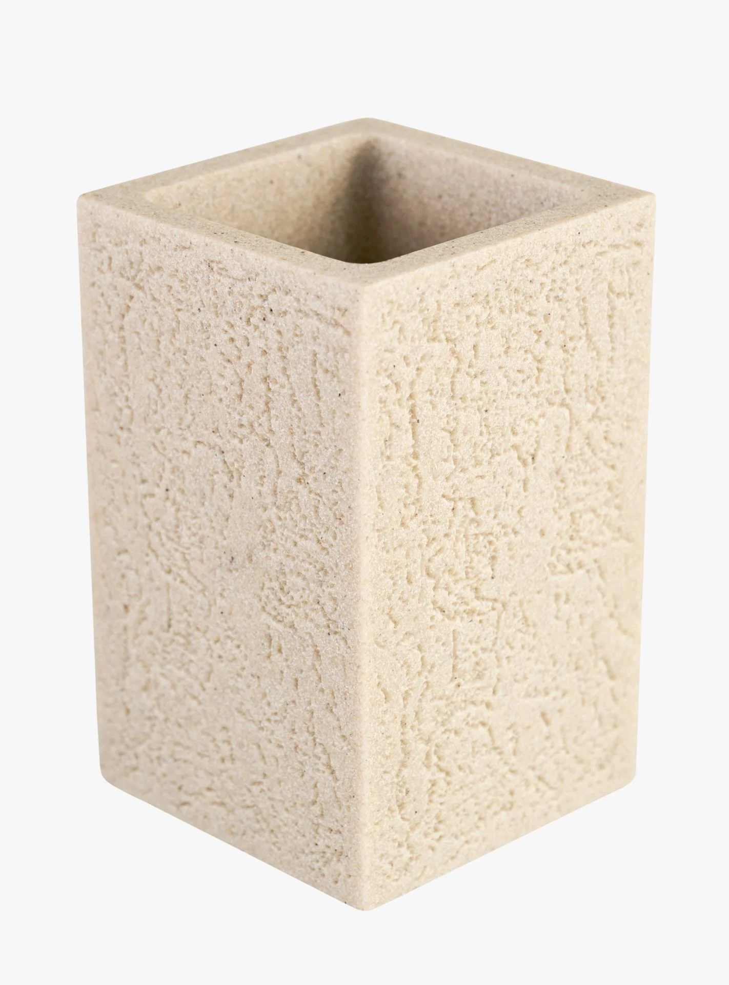 Tannbørsteholder sand - 6,8x6,8x11 cm