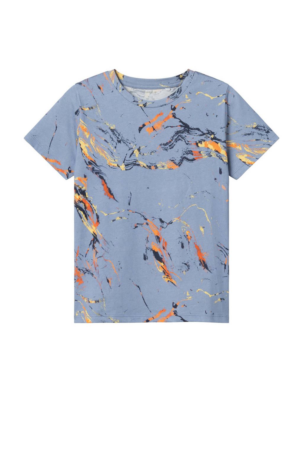 NAME IT T-shirt NKMDALA met all over print middenblauw/multicolor