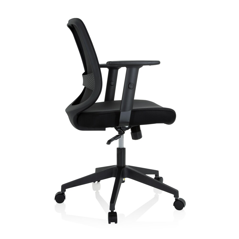 Home Office Bürostuhl CHESTER Stoff/Netzstoff mit Armlehnen (höhenverstellbar) hjh OFFICE