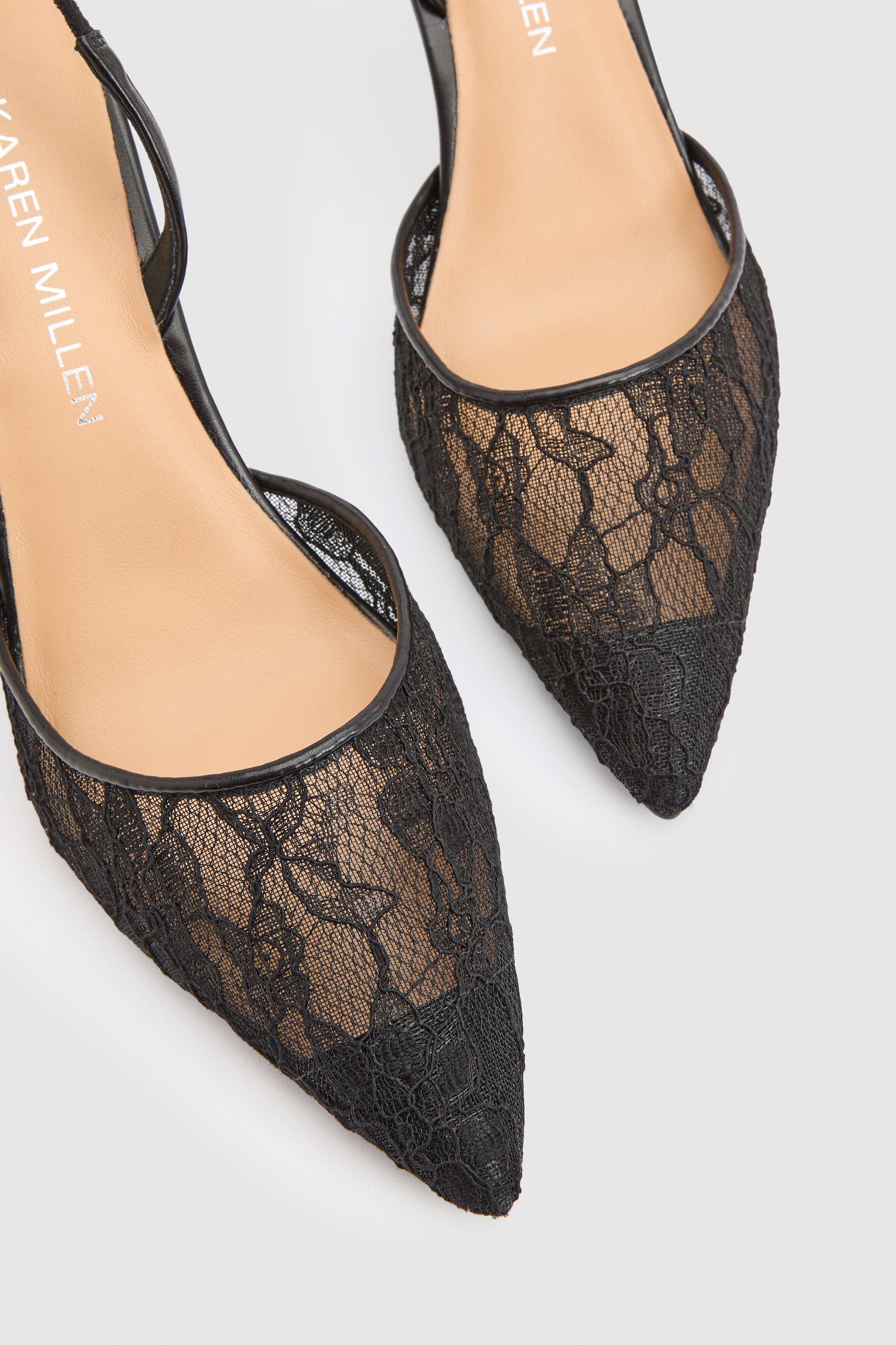KarenMillen Escarpin À Talon En Dentelle