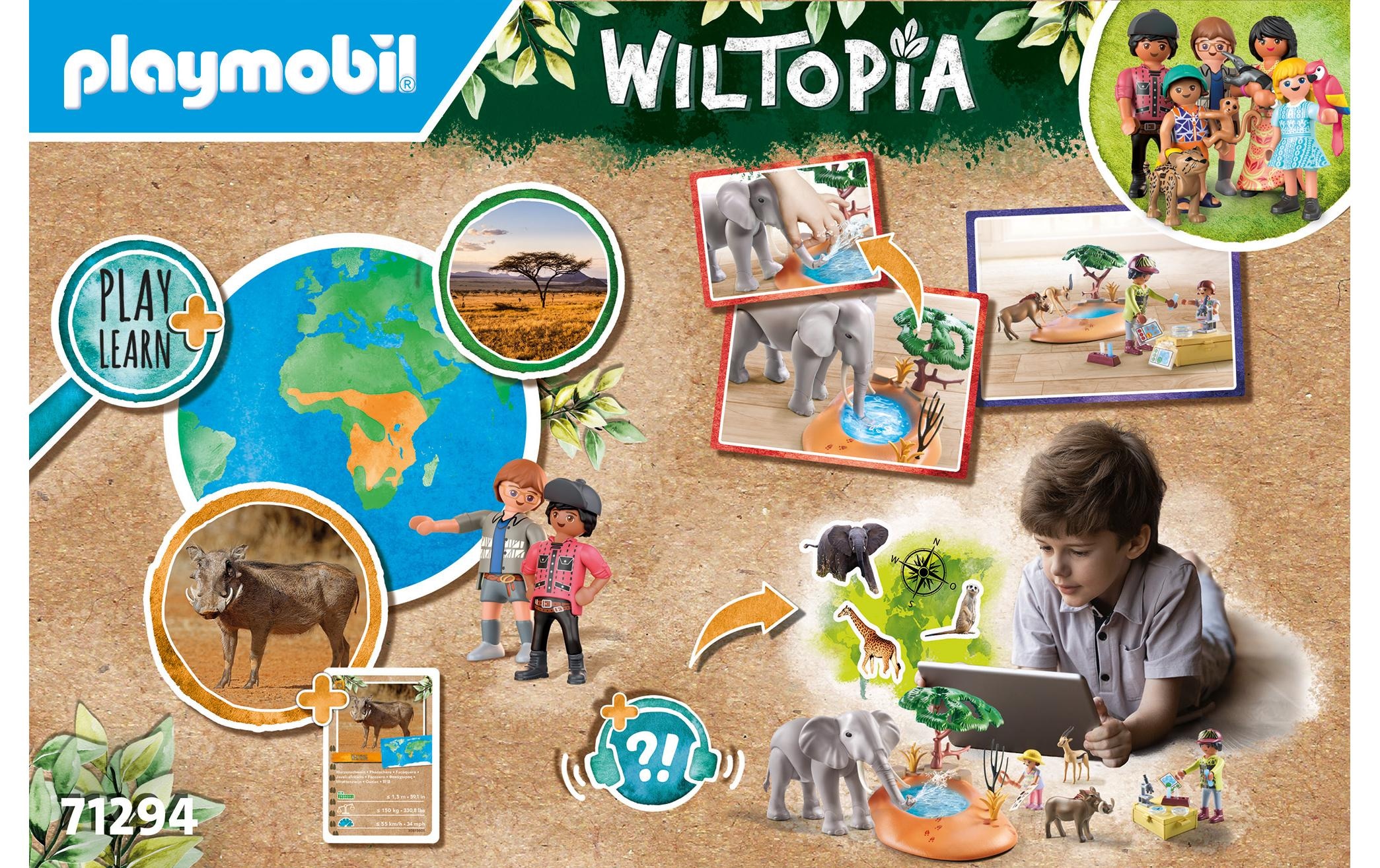 Playmobil® Spielbausteine »Wiltopia Spritztour zum Wasserloch 71294«
