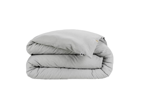 TERRE DE NUIT - Housse de couette flanelle gris 260x240 cm