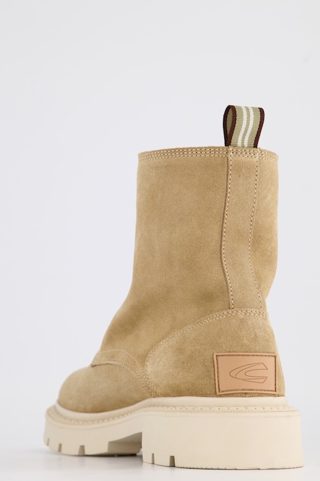 Camel Active, Leder-Stiefeletten, Schnürung, Profilsohle, Komfortweite