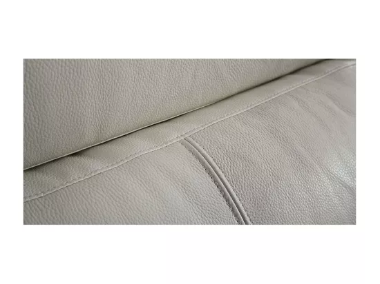 Canapé 2 places en cuir avec dossier avance-recul LOOLAK Beige
