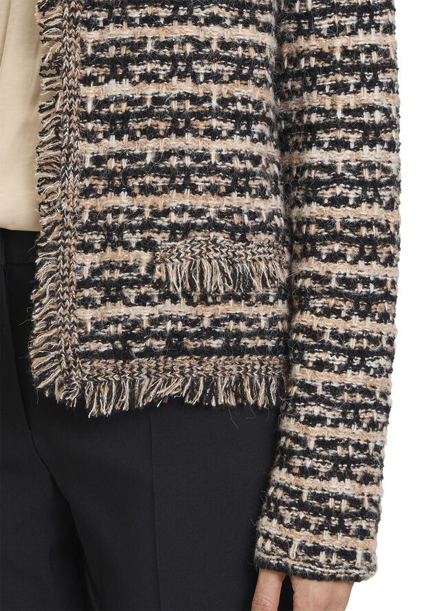 Betty Barclay Strickjacke Kurz Black-beige