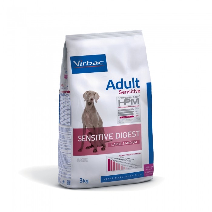 VIRBAC VETERINARY HPM Physiologique Adult Sensitive Digest Medium & Large