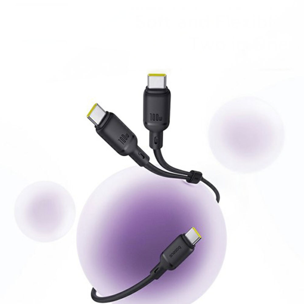(1.5m) 100W 2in1 USB C auf 2x USB C Ladekabel Datenkabel Power Delivery - Schwarz