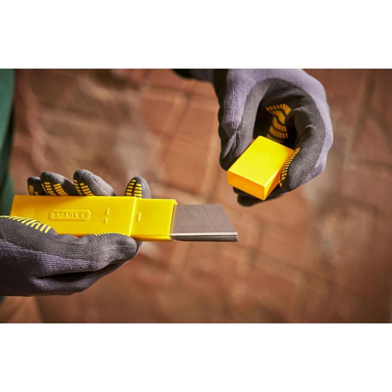 Lame de cutter Stanley 25 mm, L 110 mm - étui distributeur de 10 lames