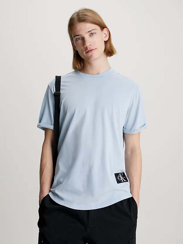 Camiseta de algodão lavado com brasão
