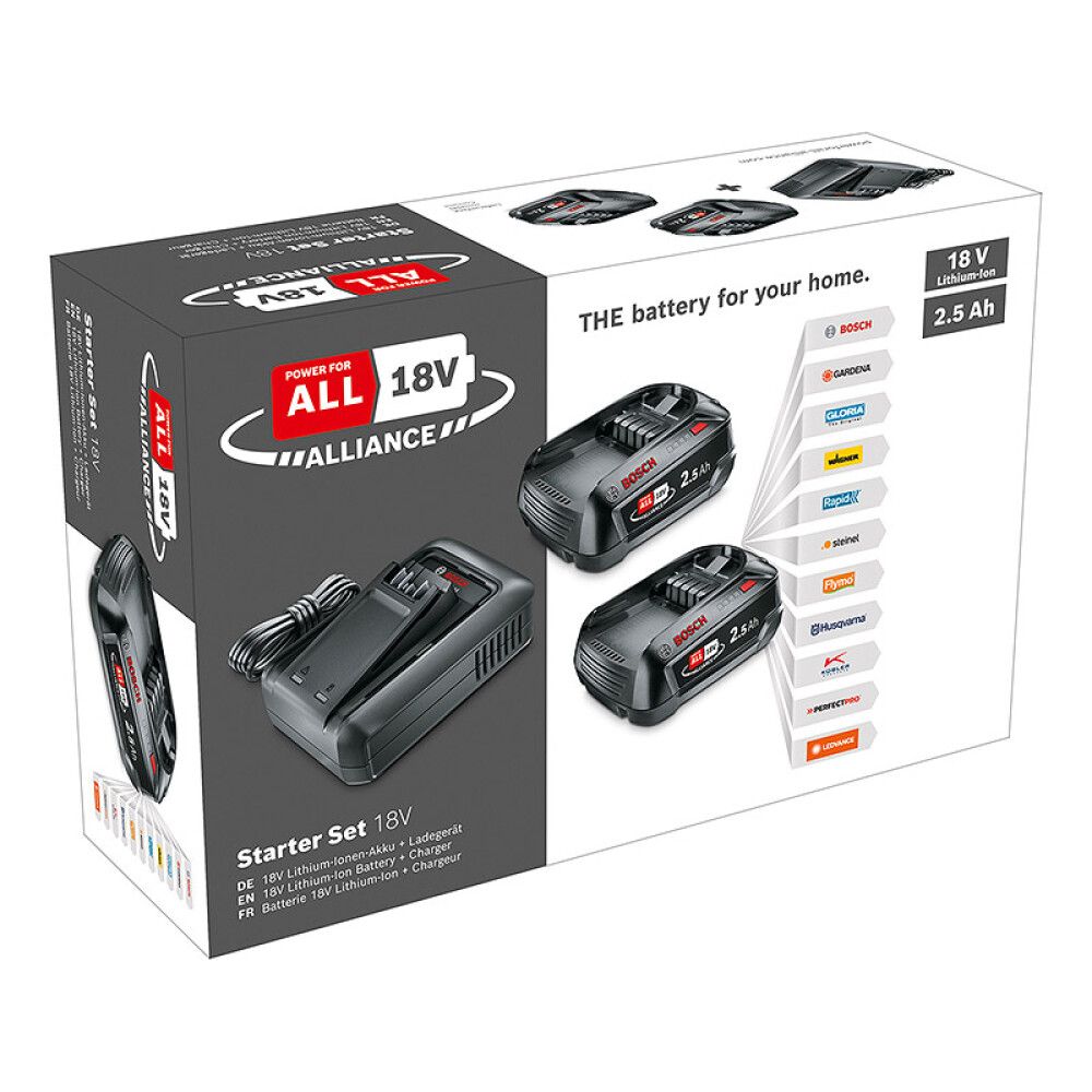 BATTERISETT BOSCH POWER FOR ALL 18V 2X2,5AH