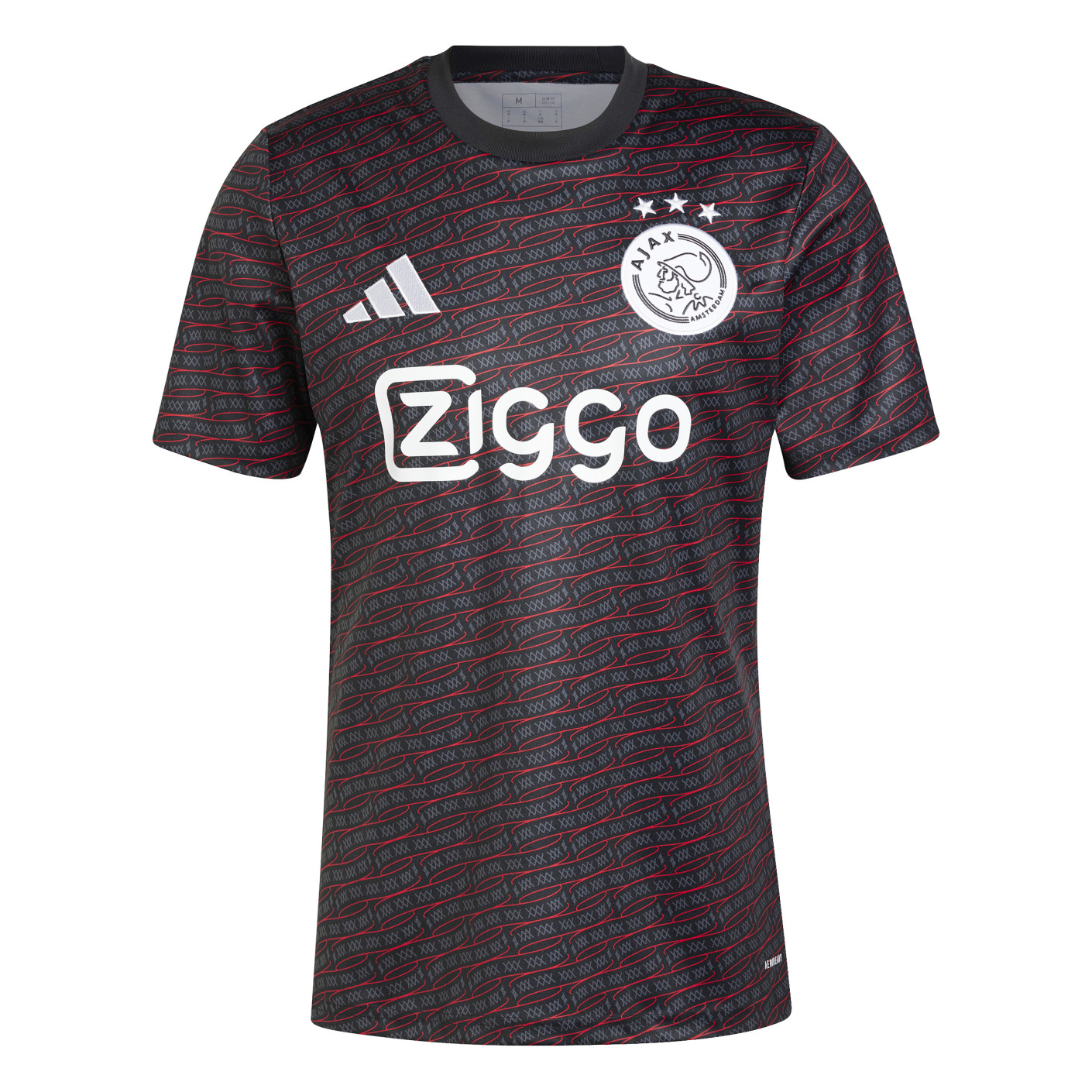 Adidas Ajax Pre-Match Trainingsshirt 2024-2025 Zwart Rood Wit