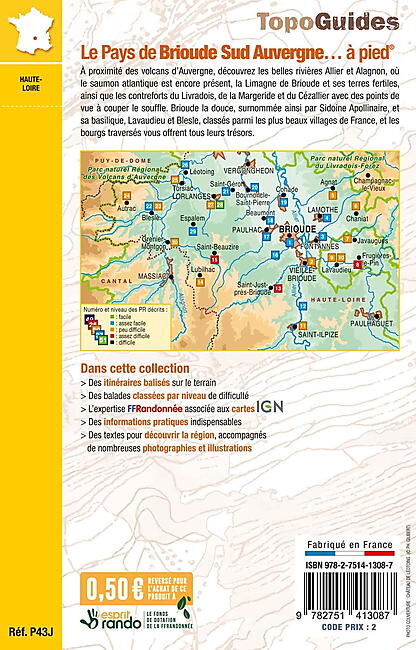 FFRP - P43J LE PAYS DE BRIOUDE SUD AUVERGNE A PIED FFRP