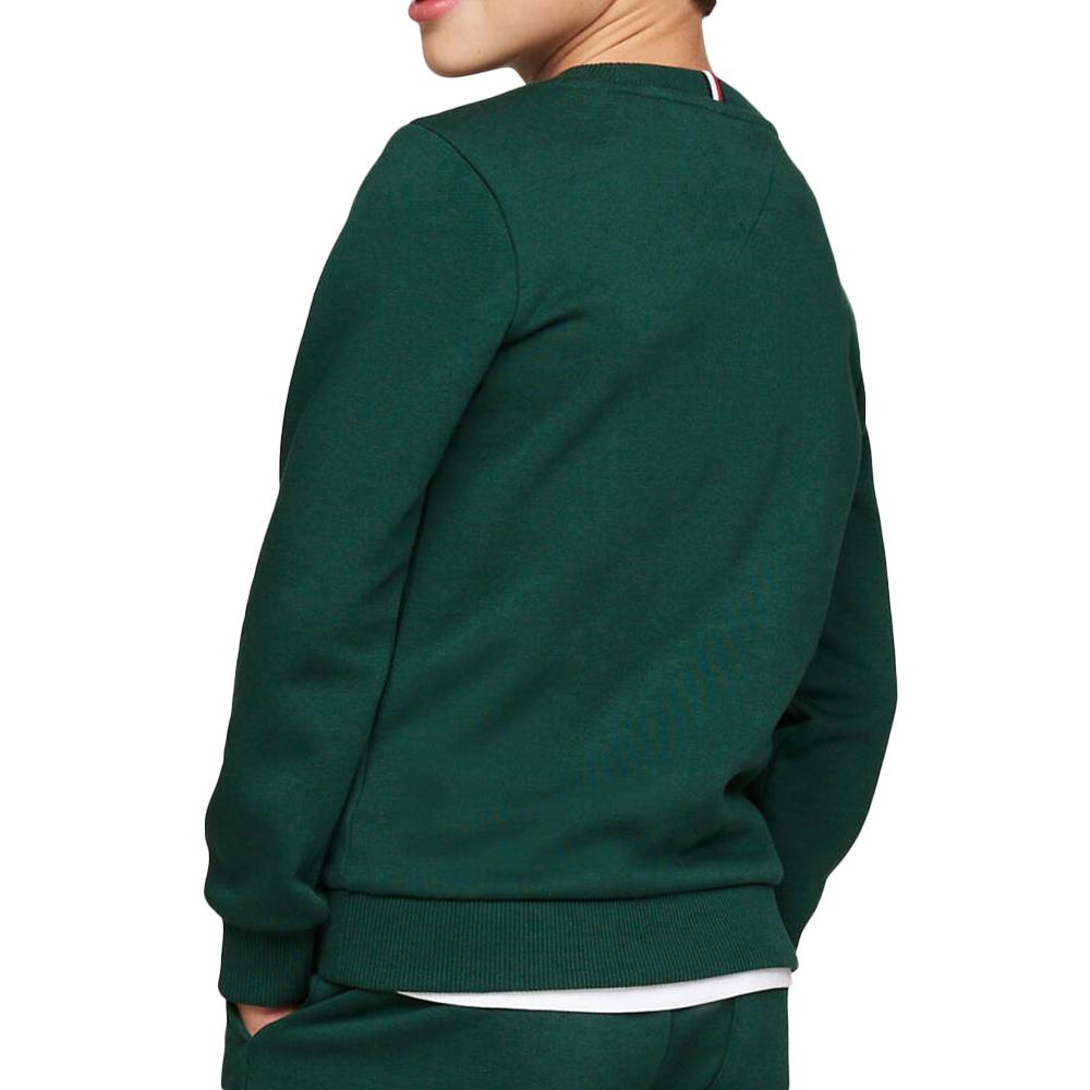 Tommy Hilfiger Sweat Vert Garçon Tommy Hilfiger Logo Puff