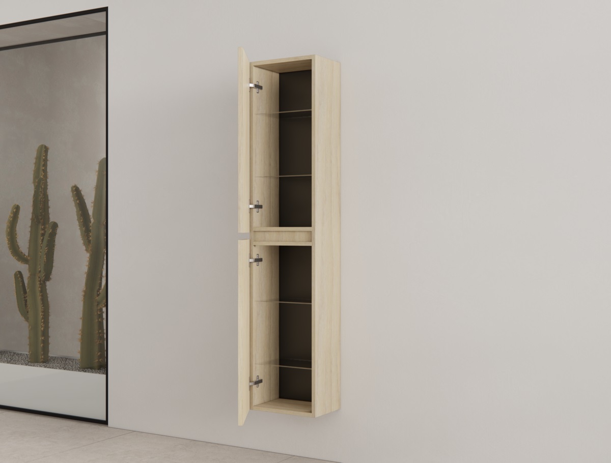 Gliss Design Timotheus kolomkast met ribbelfront 160cm corn silk