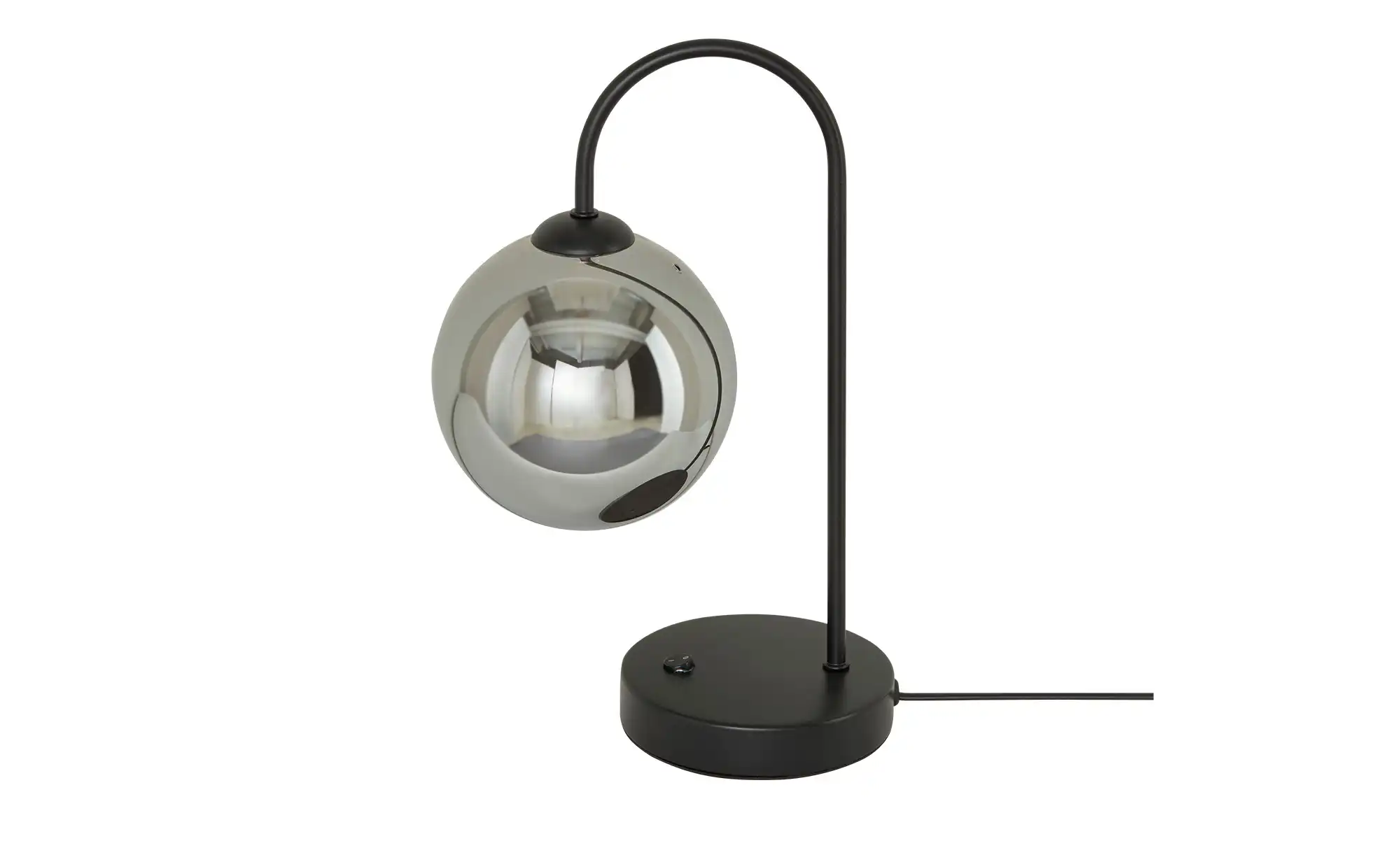 KHG LED-Tischeuchte, 1-flammig, schwarz/ Rauchglas